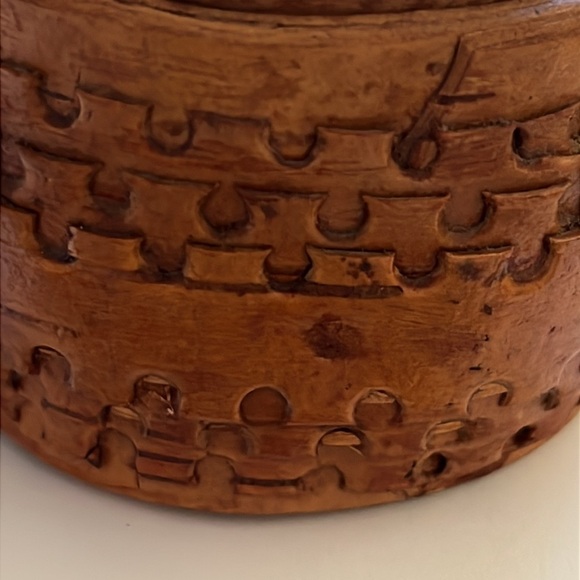 Swedish bentwood round box Scandinavian Svepask birch bark Näver - Picture 9 of 12